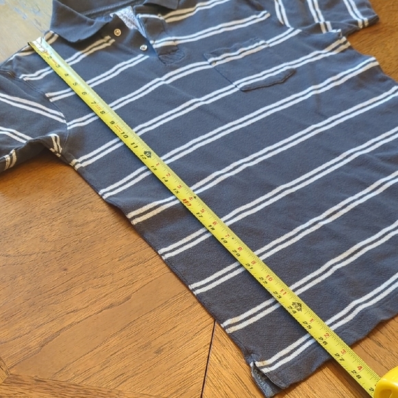 Old Navy Men's Polo Shirt - Navy and White Stripes - Picture 8 of 8